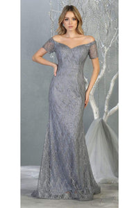 Prom off The Shoulder Dress -LA1824 - - Dress LA Merchandise