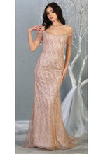 Load image into Gallery viewer, Prom off The Shoulder Dress -LA1824 - ROSE GOLD - Dress LA Merchandise