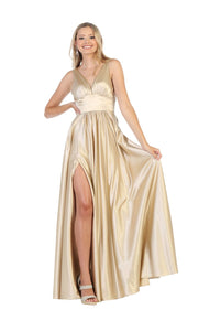 Formal Prom Dress LA1723 - CHAMPAGNE / 16 - Dress