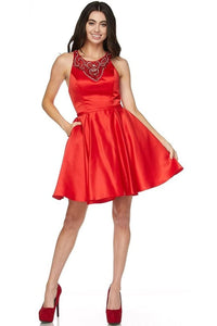 Sleeveless Short Prom Dress - LAT794 - - LA Merchandise