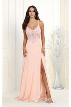 Load image into Gallery viewer, High Slit Special Occasion Dress - BLUSH / 4