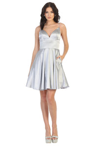 Simple Bridesmaids Dresses - LA1770 - SILVER - LA Merchandise