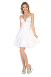 Load image into Gallery viewer, La Merchandise LA1770 Simple Satin Short Bridesmaids Dresses - WHITE - LA Merchandise