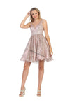 Load image into Gallery viewer, Homecoming Short Dress LA1702 - MAUVE - LA Merchandise