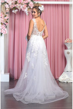 Load image into Gallery viewer, La Merchandise Plus Size Sleeveless Bridal Gown with Train - LA7904B - - Dress LA Merchandise