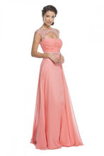 Load image into Gallery viewer, Prom Formal Chiffon Dress - LAEL1610 - CORAL - LA Merchandise