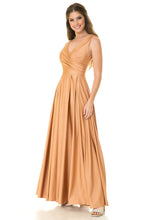 Load image into Gallery viewer, LA Merchandise LN5242 Stretchy Long Bridesmaids Dress W/ Side Pockets - MOCHA - Dress LA Merchandise
