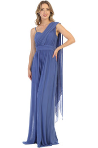 Long Bridesmaids Dress - LA1746 - DUSTY BLUE / 4