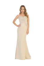 Load image into Gallery viewer, Long Evening Gown LA1759 - Champagne / 4 - Dress