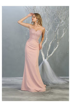 Load image into Gallery viewer, Long Evening Gown LA1759 - Dusty Rose / 4 - Dress