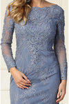 Load image into Gallery viewer, La Merchandise LA7906 Long Sleeve Mother of the Bride Gown - - LA Merchandise