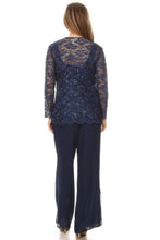 Load image into Gallery viewer, La Merchandise SF8850 Long Sleeve Jacket Lace &amp; Chiffon MOB Pants Set - - LA Merchandise