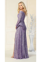 Load image into Gallery viewer, Long Sleeve Sequined Dress - Dress