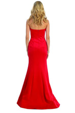 Load image into Gallery viewer, Long strapless taffea dress- RQ7305