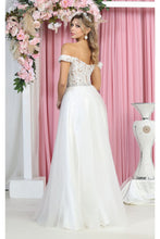 Load image into Gallery viewer, May Queen MQ1935B Off Shoulder Embroidered Wedding Gown