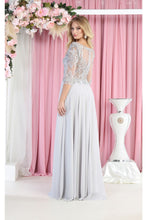 Load image into Gallery viewer, May Queen MQ1936 3/4 Sleevele A-lin Chiffon Dress - Dresses