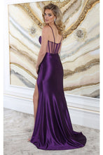 Load image into Gallery viewer, May Queen MQ2052 Spaghetti Straps Sheer Bodice High Sloit Porm Dress - Dress