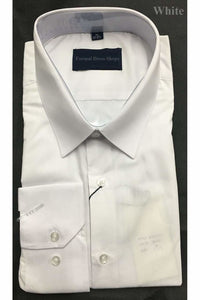 Men’s White Long Sleeve Dress Shirt - LAMSH20SA - S (14-14 