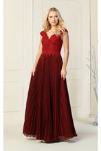 Load image into Gallery viewer, Mother Of The Bride Long Gown - LA1836 - BURGUNDY - LA Merchandise