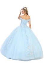 Load image into Gallery viewer, Off Shoulder Floral Ball Gown - LA136