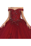 Load image into Gallery viewer, LA Merchandise LA136 Quinceanera Off Shoulder Floral Corset Ball Gown - - LA Merchandise