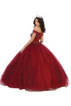 Load image into Gallery viewer, LA Merchandise LA136 Quinceanera Off Shoulder Floral Corset Ball Gown - - LA Merchandise