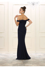 Load image into Gallery viewer, Off shoulder long Ity dress- MQ1546