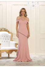 Load image into Gallery viewer, Off shoulder long Ity dress- MQ1546