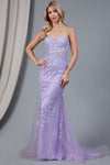 Load image into Gallery viewer, La Merchandise LAA7024 Long Strapless Mermaid Embroidered Dress - - LA Merchandise