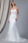 Cargar imagen en el visor de la galería, La Merchandise LAA7024B Strapless White Lace Mermaid Wedding Dress - - LAA