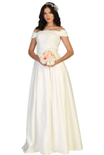 Load image into Gallery viewer, Off Shoulder Wedding Evening Gown - LA1762 - IVORY / 4
