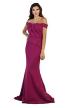 Load image into Gallery viewer, Off shoulders long Ity dress- MQ1483