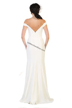 Load image into Gallery viewer, Off shoulders long Ity dress- MQ1489