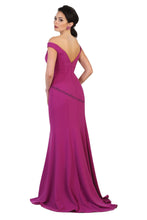 Load image into Gallery viewer, Off shoulders long Ity dress- MQ1489