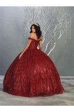Load image into Gallery viewer, Off The Shoulder Glitter Ball Gown