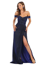Load image into Gallery viewer, Prom Dresses Websites - NAVY BLUE/MULTI / 4