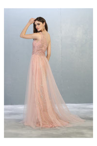 One Shoulder Formal Dress - LA7809 - - Dress LA Merchandise