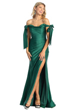 Load image into Gallery viewer, Sexy Off The Shoulder Evening Gown - LA1858 - Hunter Green - LA Merchandise