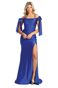 Sexy Off The Shoulder Evening Gown - LA1858 - Royal Blue - LA Merchandise