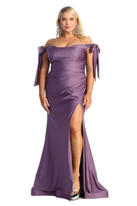 Sexy Off The Shoulder Evening Gown - LA1858 - Victorian Lilac - LA Merchandise