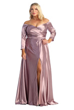 Load image into Gallery viewer, Plus Size Dress For A Wedding Guest - MAUVE / 4