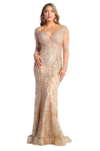 Load image into Gallery viewer, Plus Size formal Dresses &amp; Gowns - CHAMPAGNE / S