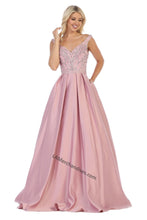 Load image into Gallery viewer, Prom Dress with side pockets - LA1632 - Mauve 16 - LA Merchandise