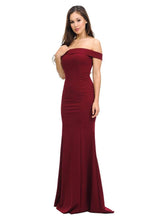 Load image into Gallery viewer, Prom Dresses Mermaid - BURGUNDY / XS