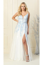 Load image into Gallery viewer, Simple Sexy Prom Gown - LA7908 - IVORY BABY BLUE - LA Merchandise