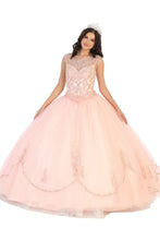 Load image into Gallery viewer, Quinceanera Ball Gown LA130 - Blush/Gold / 14