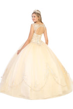 Load image into Gallery viewer, Quinceanera Ball Gown LA130 - Champagne/Gold / 14