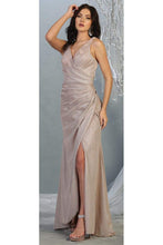 Load image into Gallery viewer, Red Carpet Metallic Formal Dress - ROSE GOLD / 4