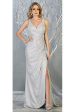 Load image into Gallery viewer, Red Carpet Metallic Formal Dress - SILVER / 4