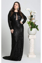 Load image into Gallery viewer, Red Carpet Sequined Formal Dress